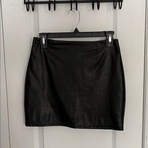Talula Black Faux Leather Mini Skirt